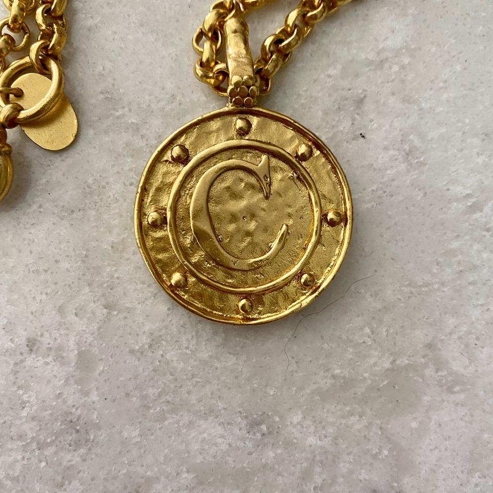 Julie Vos “C” Pendant Necklace